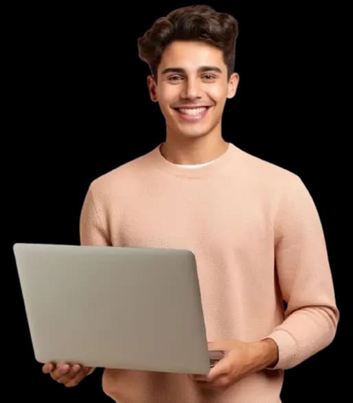 Boy with laptop